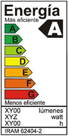 Etiqueta de Eficiencia Energetica Lamparas